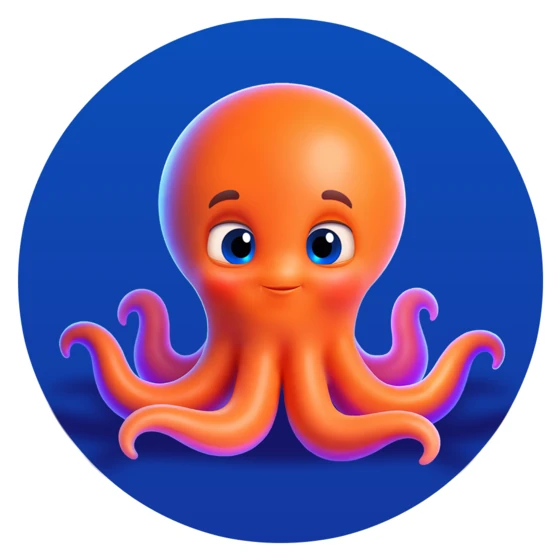 Orange Octi, the free companion in Octi Flow